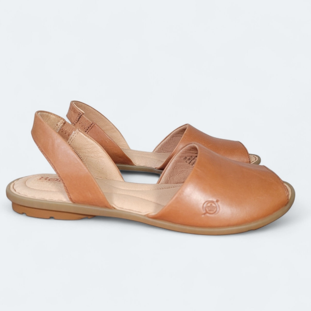 Born Tan Leather Sandals